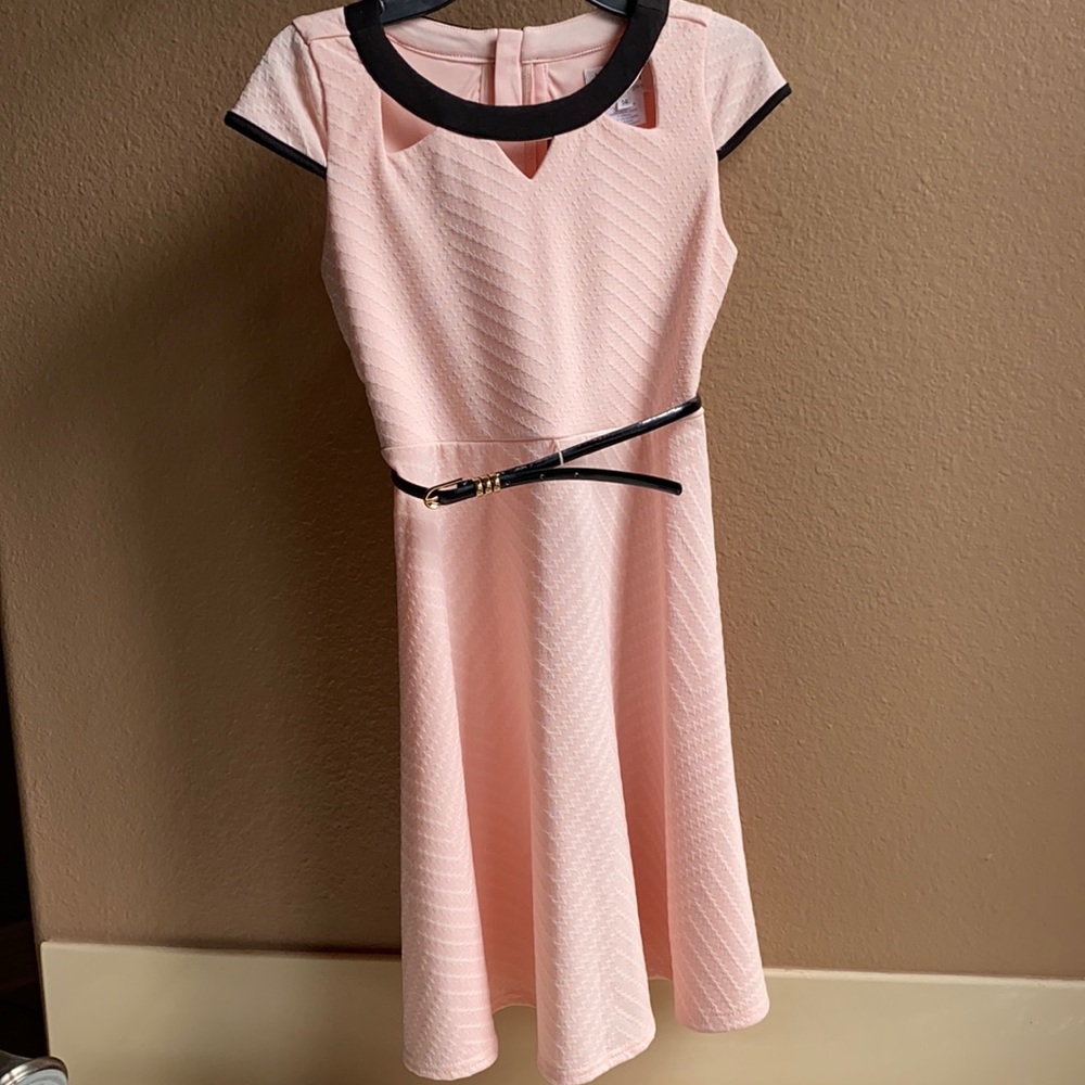 blush by Us Angels Sparkle Knit Belted Dress, Size 14 (Girls), NWT